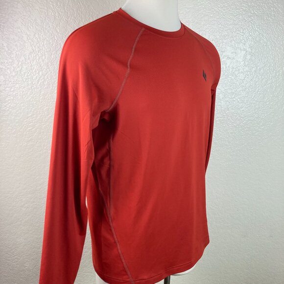 Black Diamond Men's Rust Orange Long Sleeve Performance Tech Quick Dry T-Shirt L - Picture 3 of 13